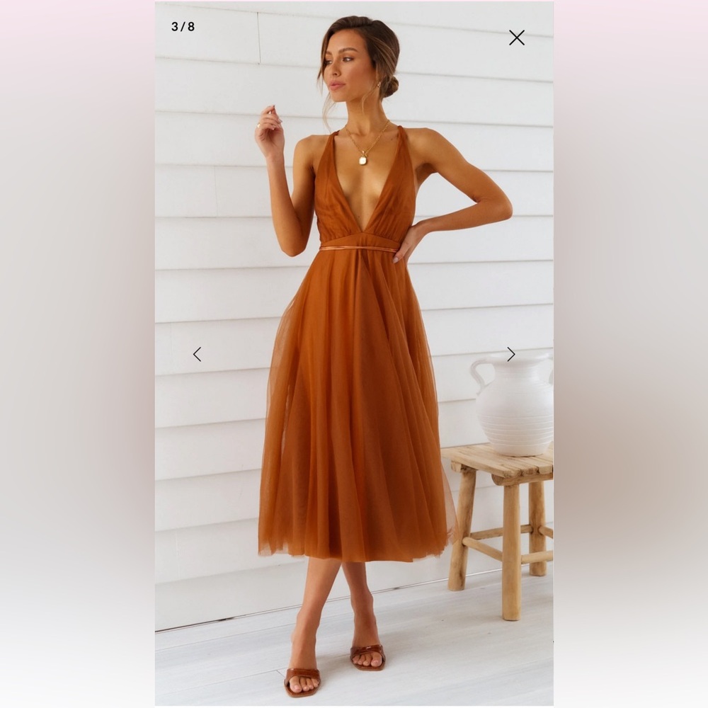 Hello Molly - SUMMER CINDERELLA MIDI DRESS CHOCOLATE